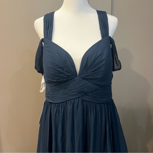 New Azazie “Lianne” Dark Navy Bridesmaids Dress - Picture 7 of 12